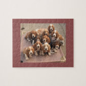 Puzzle de chiots de chien de basset (Horizontal)