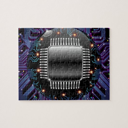 Puzzle de circuits de carte mère électronique (Horizontal)