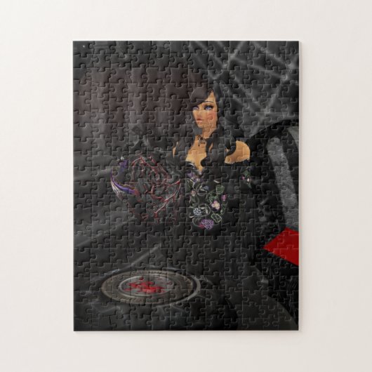 Puzzle de coeur noir gothique (Vertical)