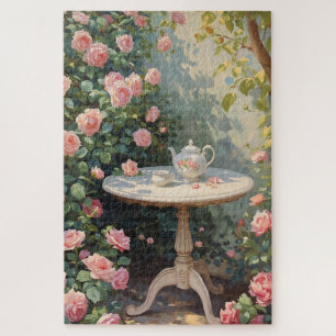 Puzzle de coin de lecture floral