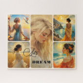 Puzzle de collage d'art fin personnalisé pour femm (Horizontal)