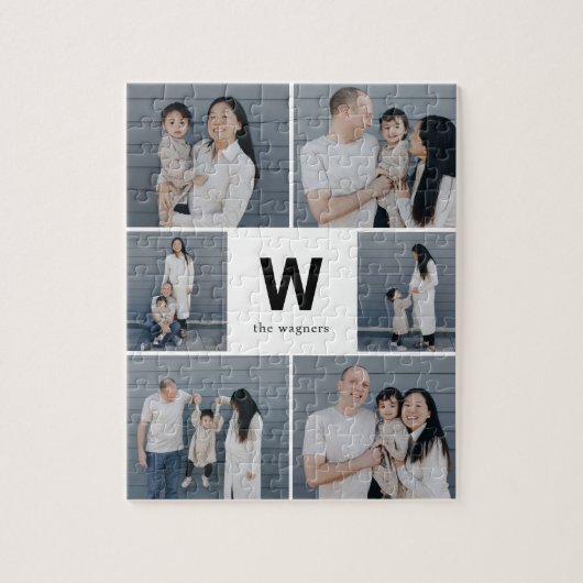 Puzzle de collage de photos couleur modifiable de (Vertical)