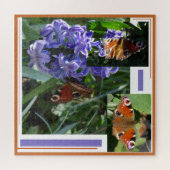 Puzzle de collage : Papillon Peacock (Horizontal)