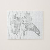 Puzzle de coloration pour adultes phoques (Horizontal)