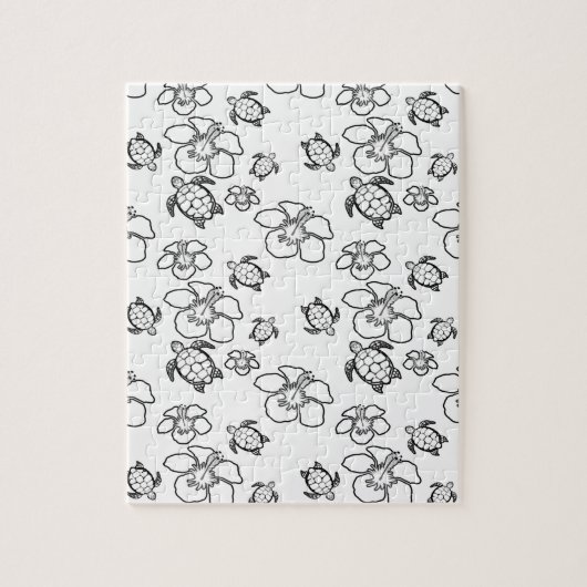 Puzzle de coloriage pour adultes Motifs hawaïens (Vertical)