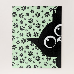Puzzle de conception de chat qui regarde