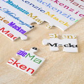 Puzzle de conception de texte Mackenzie II (Côté)