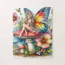 Puzzle de conte fée avec puzzle de couleurs de fée