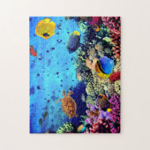 Puzzle de corail, tortue et poisson (Vertical)