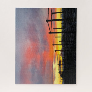 Puzzle de corral au coucher du soleil
