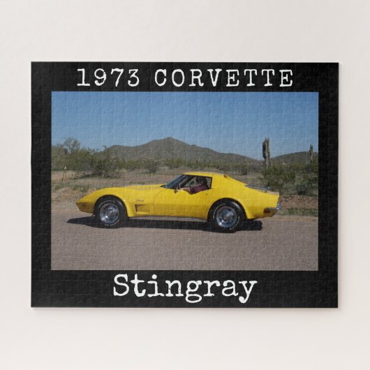 Puzzle de Corvette Stingray jaune 1973 (Horizontal)