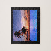 Puzzle de coucher de soleil du paradis tropical (Vertical)