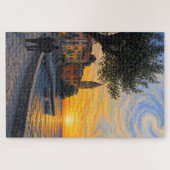 Puzzle de coucher de soleil italien de style post- (Horizontal)