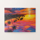 Puzzle de coucher de soleil tropical (Horizontal)