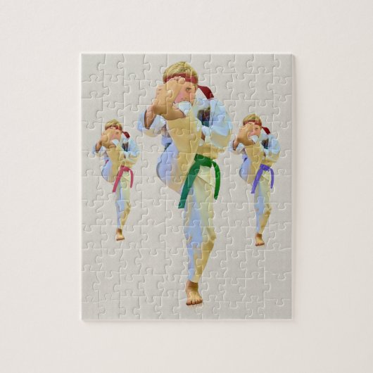 Puzzle de coup de pied de karaté (Vertical)