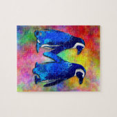 Puzzle "de couples de pingouin" (Horizontal)