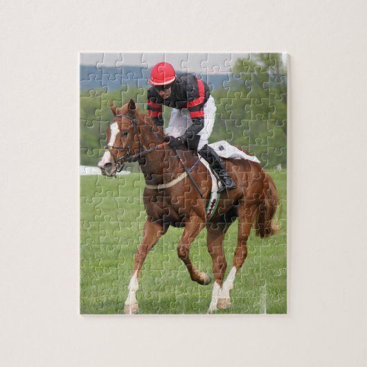 Puzzle de course de cheval de gazon (Vertical)