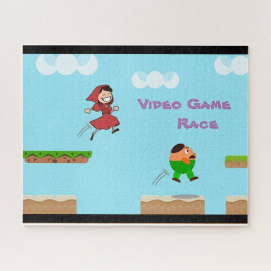 Puzzle de course de jeu vidéo (Horizontal)