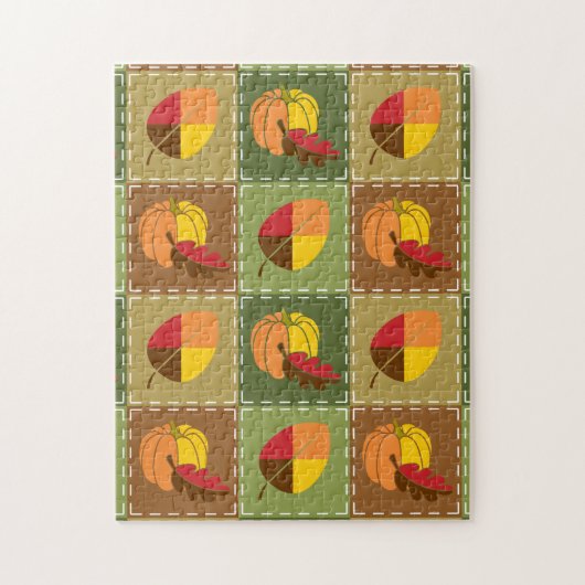 Puzzle de courtepointe d'automne (Vertical)