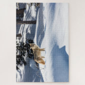 Puzzle de Coyote Hiver Animaux Sauvages (Vertical)