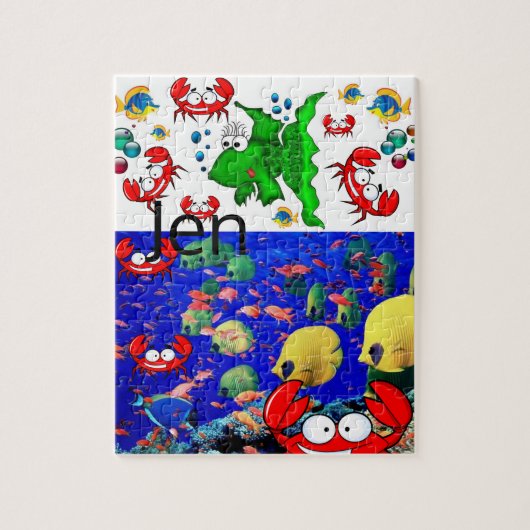 Puzzle de crabe de poisson (Vertical)