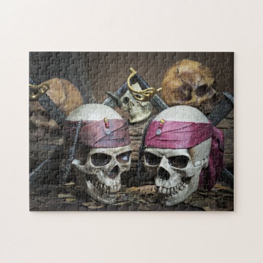 Puzzle de crânes de pirate (Horizontal)