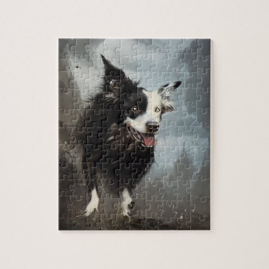 Puzzle de Cyborg Border Collie (Vertical)
