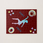 Puzzle de danse avec coeur & tourbillons. (Horizontal)
