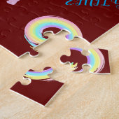 Puzzle de danse avec coeur & tourbillons. (Côté)