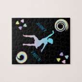 Puzzle de danse avec coeur & tourbillons. (Horizontal)