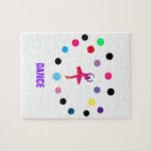 Puzzle de danse avec points colorés. (Horizontal)