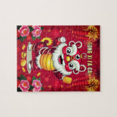 Puzzle de danse du lion pour enfants (Horizontal)