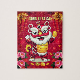 Puzzle de danse du lion pour enfants