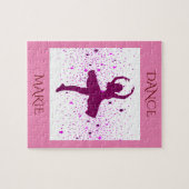 Puzzle de danse pour les filles. Nom personnalisé. (Horizontal)