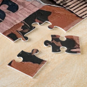 Puzzle de découpe de papier mixte chat (Côté)