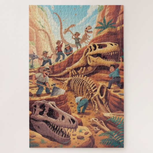 Puzzle de découverte du monde des dinosaures (Vertical)