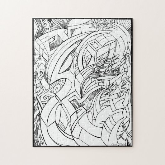 Puzzle de dessin à l'encre (Vertical)