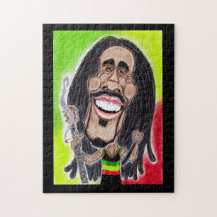 Puzzle de dessin de caricature de Rasta Jamaïque