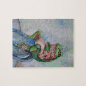 Puzzle de dessin de l'aquarelle de grenouille (Horizontal)