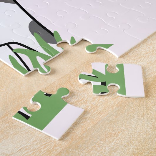 Puzzle de dessin de vache mignonne (Côté)