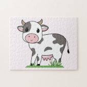 Puzzle de dessin de vache mignonne (Horizontal)