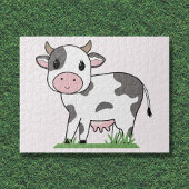 Puzzle de dessin de vache mignonne