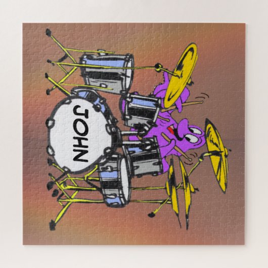 Puzzle de dessin : Musique Octopus Cust. Texte (Horizontal)