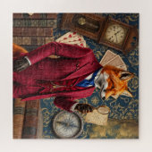 Puzzle de détective renard vintage (Horizontal)