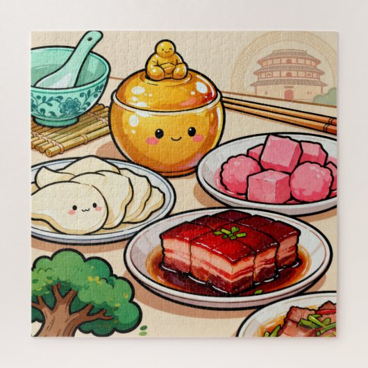 Puzzle de dim sum classique et de plats chinois (Vertical)