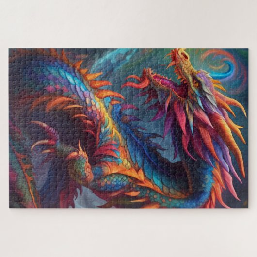 Puzzle de dragon coloré (Horizontal)