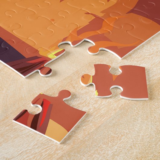 Puzzle de dragon orange (Côté)