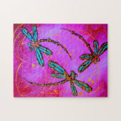 Puzzle de dragon rose électrique (Horizontal)