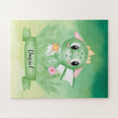 Puzzle de dragonnet bébé mignon aquarelle (Horizontal)
