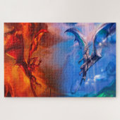 Puzzle de duel de dragons du feu et de glace (Horizontal)